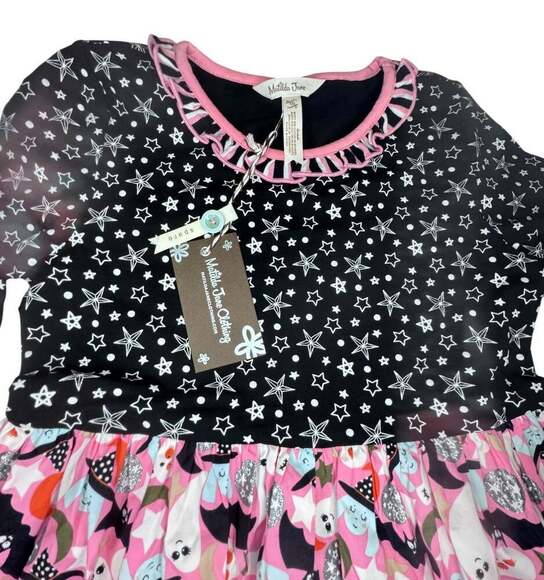 Matilda Jane Heart to Heart Halloween Fun Mixed Print Dress 10 k8 - Picture 6 of 8